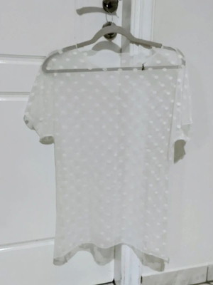 Patrizia Pepe transparent tulle top with polka dots like new