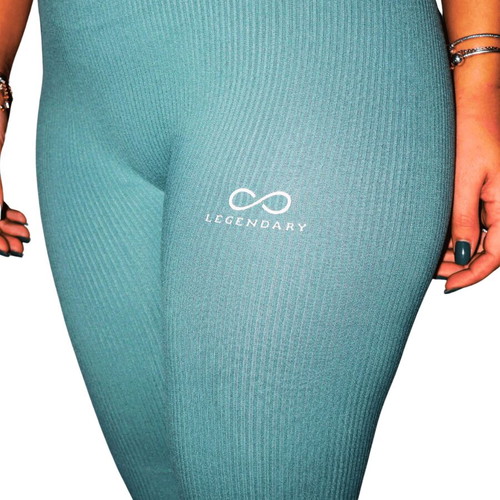 Legendary premium yoga set Flexyoga bra and leggings turquoise