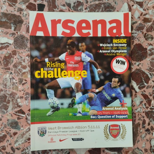Match program Arsenal - West Brom 05.11.2011 like new