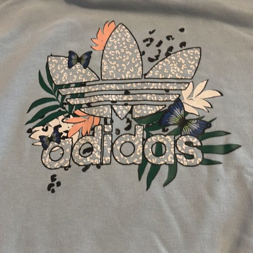 Adidas hoodie for girl 12 years used, turquoise, size 152