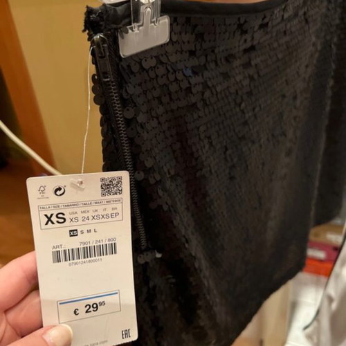 Zara mini skirt, black
