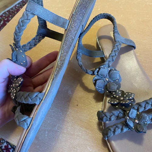 Sandals used, brown, size 40, sandals