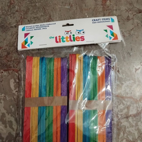 The Littlies Colored Craft Sticks pack of 80, like new