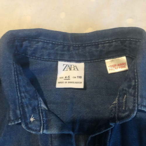 Zara kids denim shirt size 4-5 years 110 cm like new, blue
