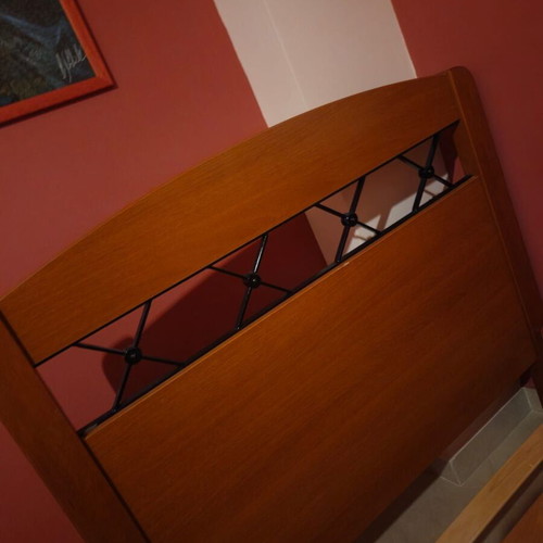 Single bed with orthopedic slats and bedside table, used, 190x90 cm