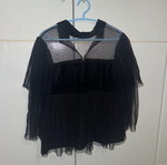Benetton blouse with lace and velvet like new, size M
