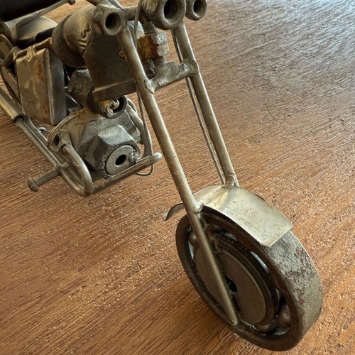 Decorative Harley-type motorcycle like new, metal construction