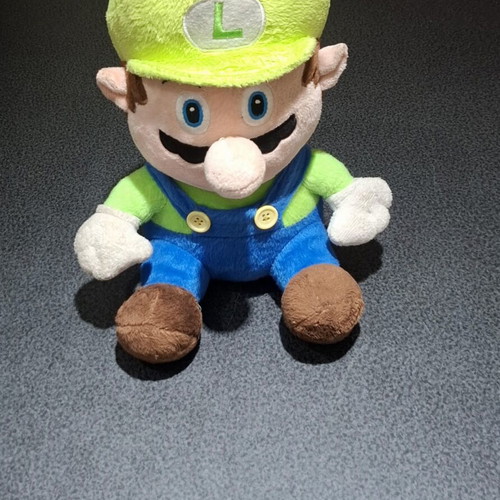 Super Mario Luigi plush toy 33cm used, Nintendo Simba