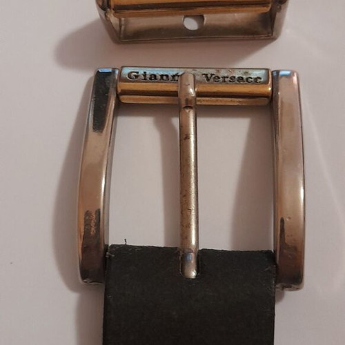 Gianni Versace leather belt used, vintage brown