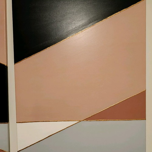 Set of two acrylic paintings on canvas new