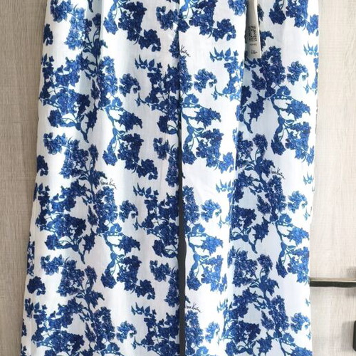 Vassia Kostara Pants new, spring summer 2025, medium, white and blue