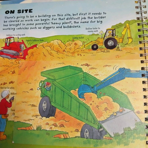Building Site educational interactive book like new, English