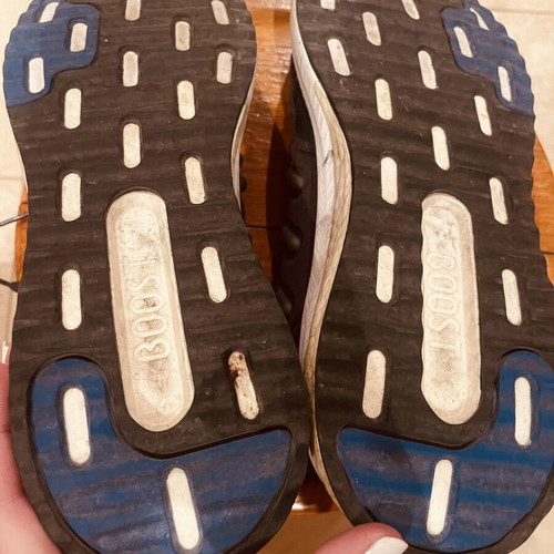 Adidas Boost shoes like new, size US 12 EU 46, black with blue details