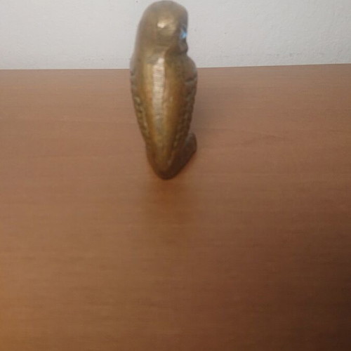 Owl metal figurine like new, table decor