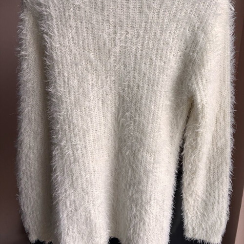 Women's winter sweater used, white, size M/L