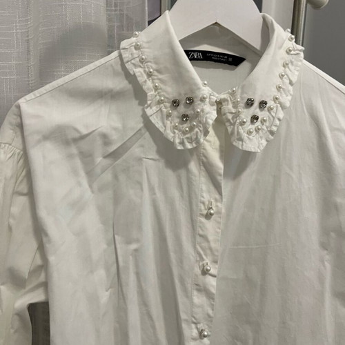 Zara shirt used, white, size S