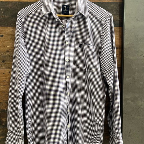 Hamptons men's shirt with check pattern, size Large, like new