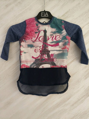 Energiers girl’s long-sleeve shirt La Vie est Belle like new, age 2