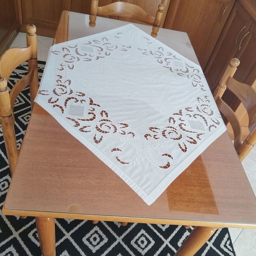 Kitchen dining table with glass top and 4 chairs