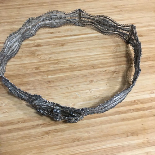 Silver filigree belt handmade used 18th - 19th century