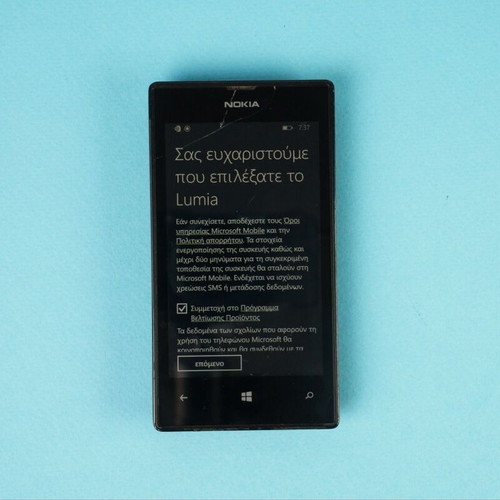 Nokia Lumia 520 used with cracked left screen, black