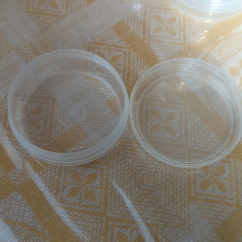 Plastic transparent jars 100ml new, pack of 100 made of polypropylene