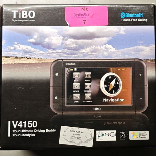 Tibo V4150 GPS navigation used with Greek maps