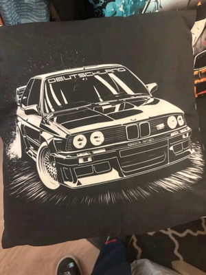 BMW M3 E30 Pillow new 45×45 cm with unique texture