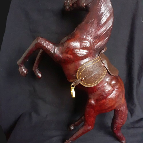 Leather decorative horse like new with minor imperfection