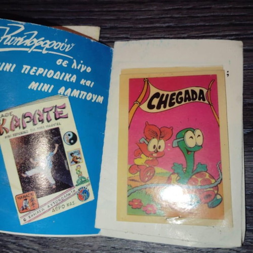 Oratios small comics used, 2 pieces with 4 Monica collectible stickers