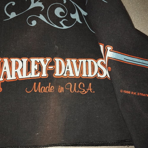 Harley-Davidson vintage bandana used, black