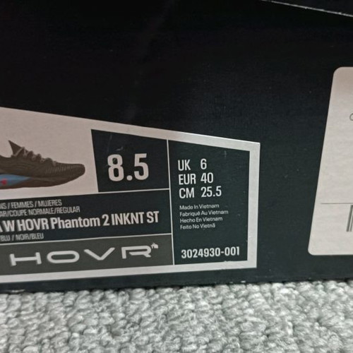 Under Armour black athletic shoes size 40, lightly used