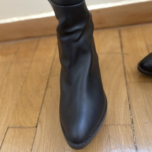 Boots size 40, 7 cm heel, black