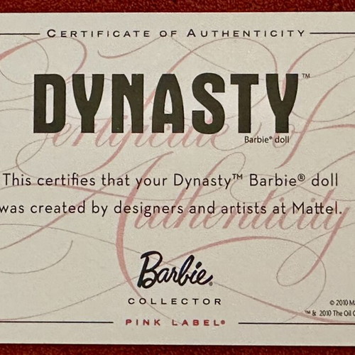 Barbie Collector Dynasty Alexis Colby Mattel 2010 like new