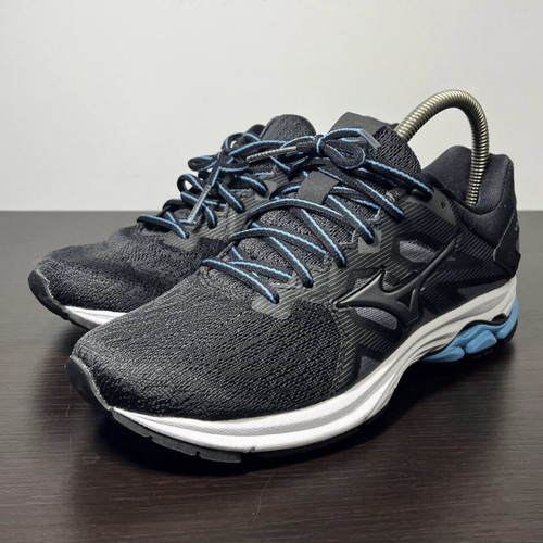 Mizuno Wave Running Shoes women's size US 7.5, like new, black and blue
