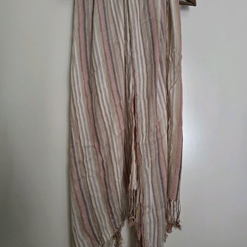 Accessorize pashmina used, beige and pink