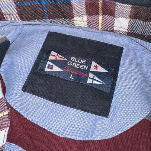 Blue Green Rugby Shirt Men’s Size L Like New