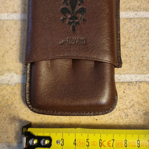 Toscano leather case for 4 cigars up to 12 cm like new