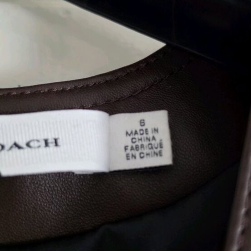 Coach mini leather dress new, brown