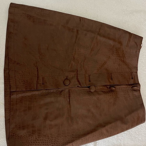 Primark brown leather skirt new