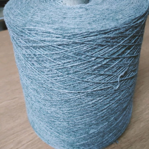 Green melange knitting yarn thickness 2/20 acrylic new