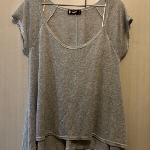 Short-sleeve T-shirt used, gray, size M