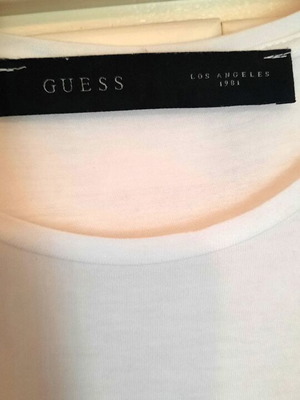 Guess Los Angeles White Sleeveless T-Shirt like new, XS