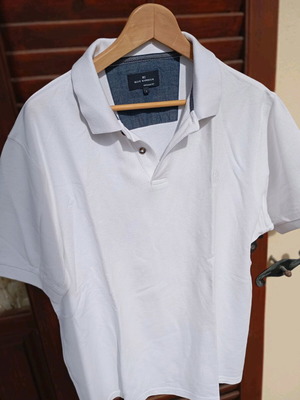 Μπλούζα polo βαμβακερή Blue Harbour μέγεθος L σαν καινούργια, άσπρη