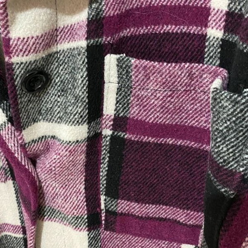Checked Jacket like new, purple and white, one size