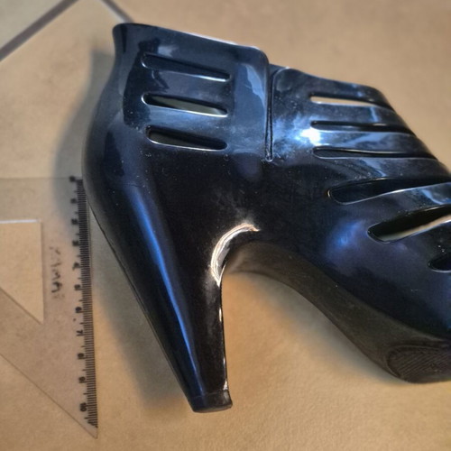 Melissa jelly shoes size 37, used, 10cm heels, black