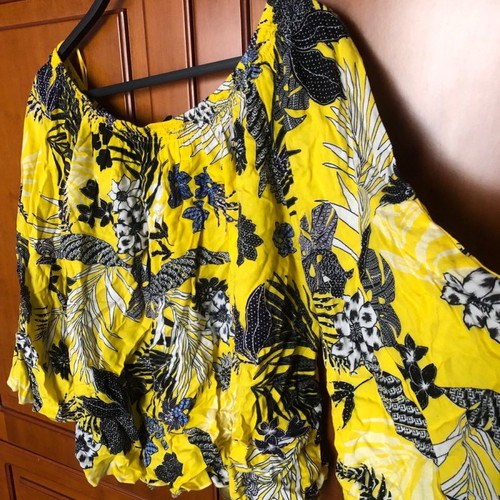 Lui e Lei women's floral shirt with wide sleeves size M