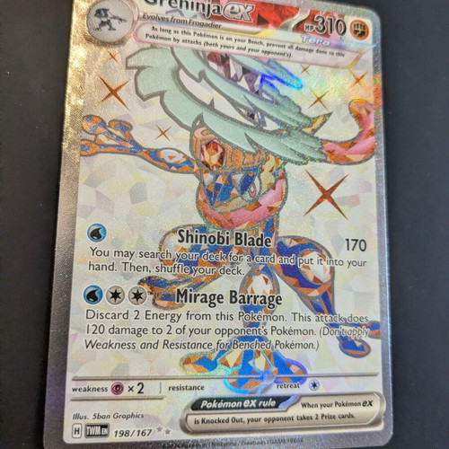 Greninja ex Ultra Rare Pokémon Card Scarlet & Violet Twilight Masquerade like new
