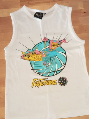 Maui & Sons sleeveless shirt 100% cotton size 6 like new, white