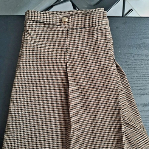 Skort with pleats H&M like new, size 40, beige and brown